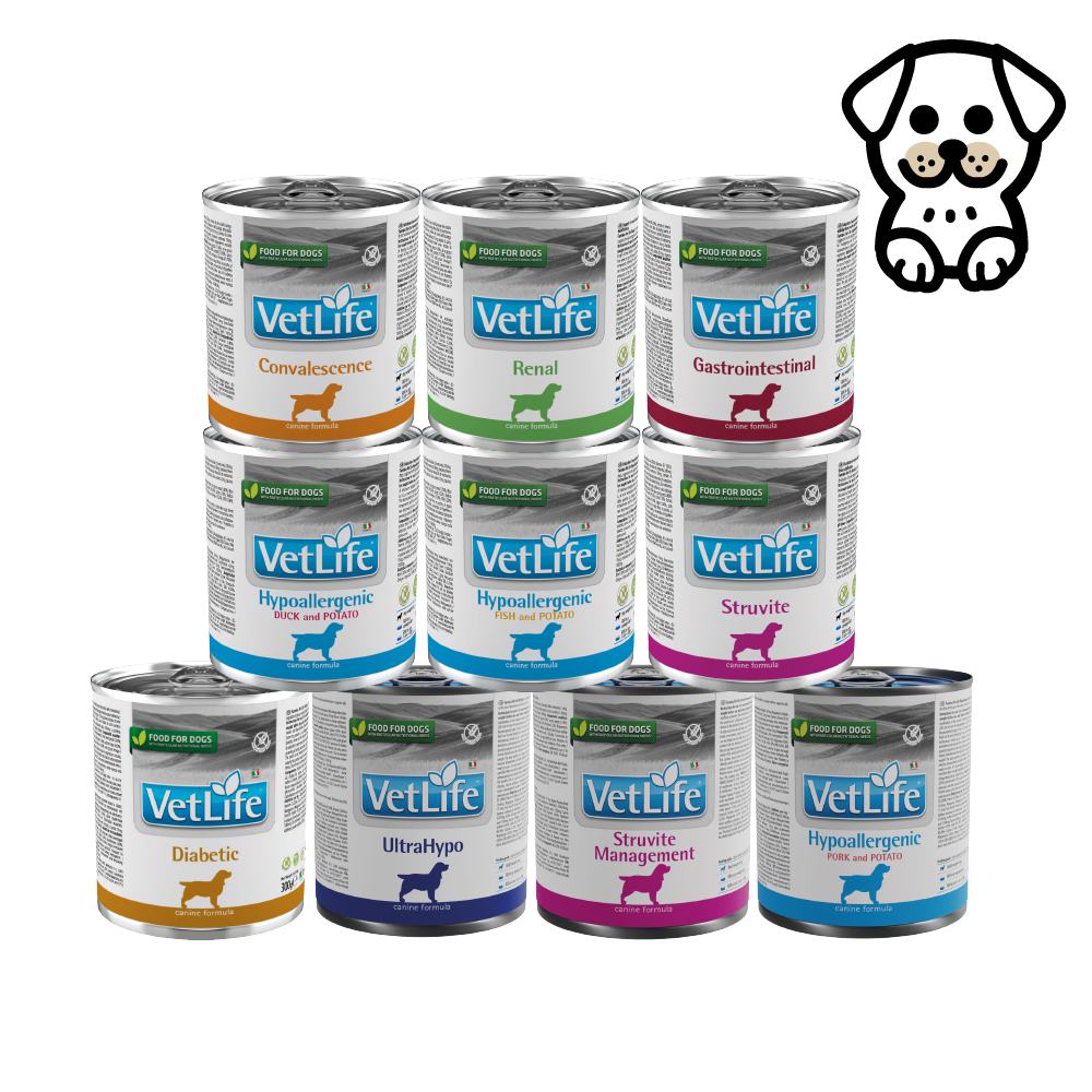 【Farmina 法米納】VetLife 天然處方系列（FD）犬用 300g 6入 (主食處方罐)
