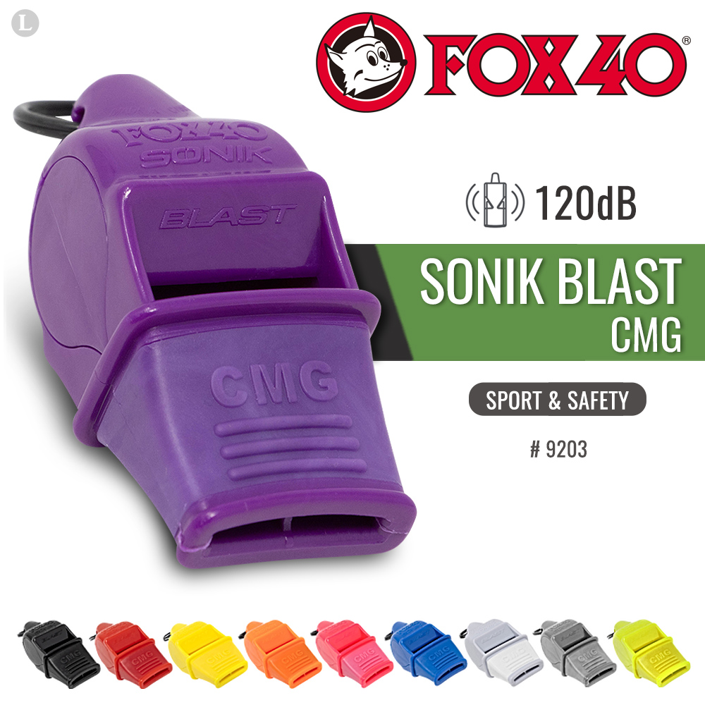 FOX 40 SONIK BLAST CMG 9203 彩色系列高音哨(附繫繩) 2個合售