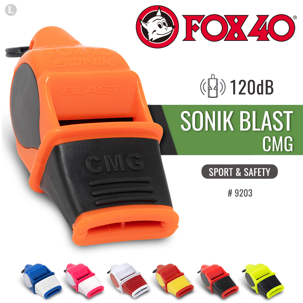 FOX 40 SONIK BLAST CMG 9203 彩色系列高音哨(附繫繩)