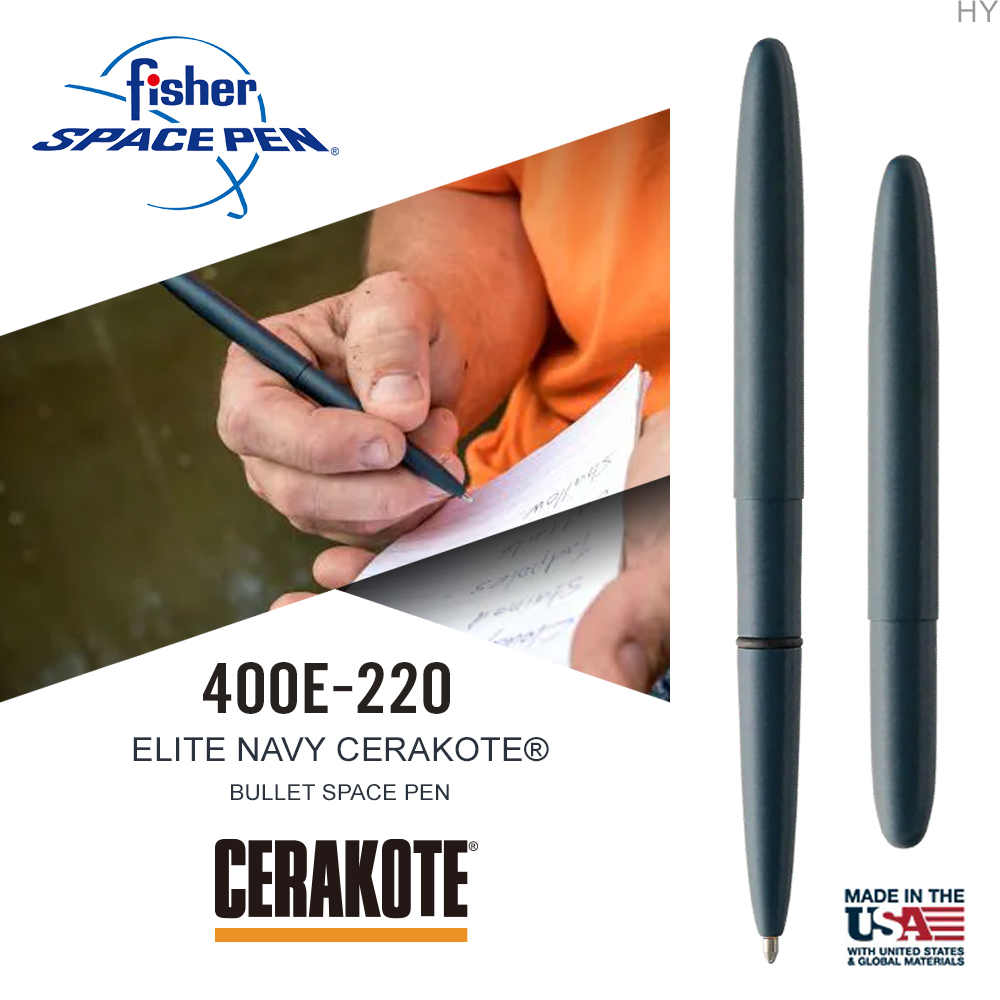 Fisher Space Pen ELITE NAVY CERAKOTE® 海軍藍子彈型太空筆#400E-220