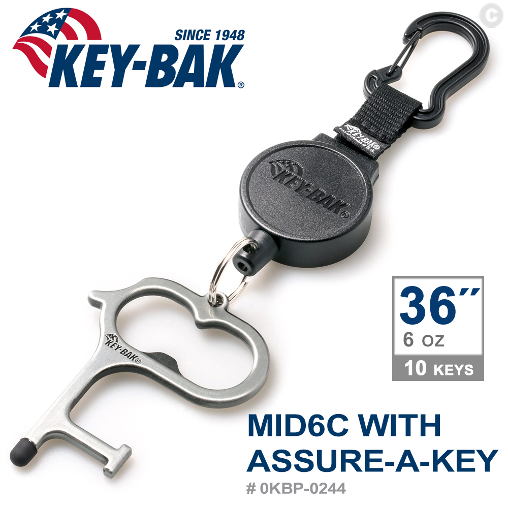 KEY BAK MID6C 系列 36”伸縮鑰匙圈+Assure-A-Key多功能指環