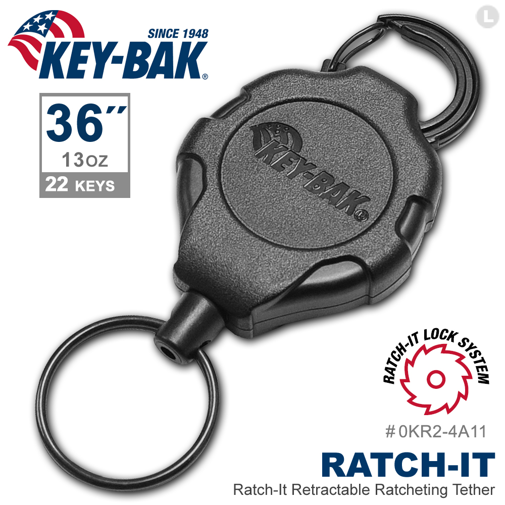 KEY-BAK Ratch-It 鎖定系列 36” 超級負重伸縮鑰匙圈(附扣環)#0KR2-4A11
