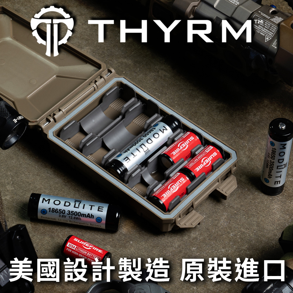 美國THYRM CELLVAULT 5M 軍用防水綜合電池收納盒 - OD綠色