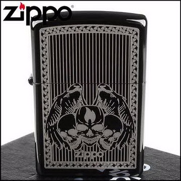 【ZIPPO】美系~Zippo Skulls-骷髏之翼雷射雕刻打火機