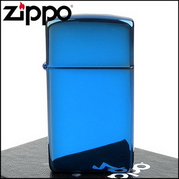 【ZIPPO】美系~超質感Sapphire藍寶色鏡面打火機(窄版)