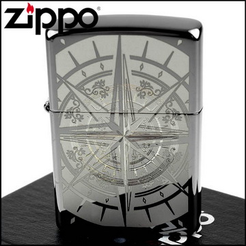 【ZIPPO】】美系~Compass -羅盤圖案雷射雕刻設計打火機