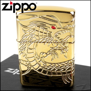 【ZIPPO】】美系~Dragon-龍紋深刻鍍金打火機(ARMOR裝甲)