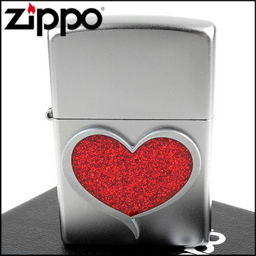 【ZIPPO】美系~Glitter Heart-閃耀之心圖案貼飾打火機