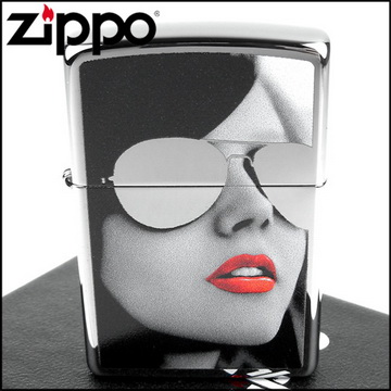 【ZIPPO】美系~Woman in Sunglasses-墨鏡女孩圖案打火機