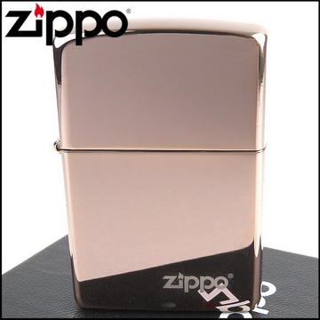 【ZIPPO】美系~超質感Rose Gold玫瑰金鏡面LOGO字樣打火機
