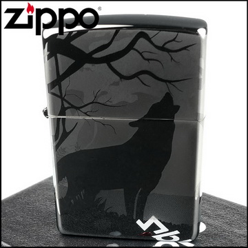 【ZIPPO】美系~Wolves-森林狼嚎圖案-4面連續雷射雕刻加工打火機