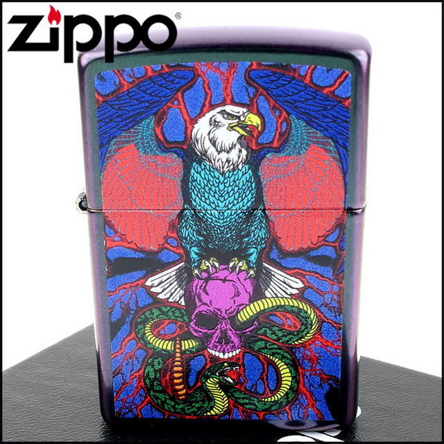 【ZIPPO】美系~Eagle, Snake, Skull-白頭鷹, 蛇, 骷髏圖案設計