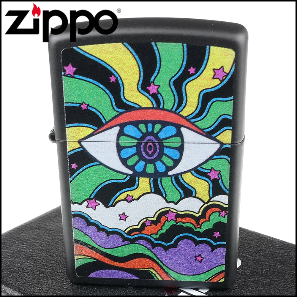 【ZIPPO】美系~Black Light Eye-迷幻眼睛圖案設計打火機