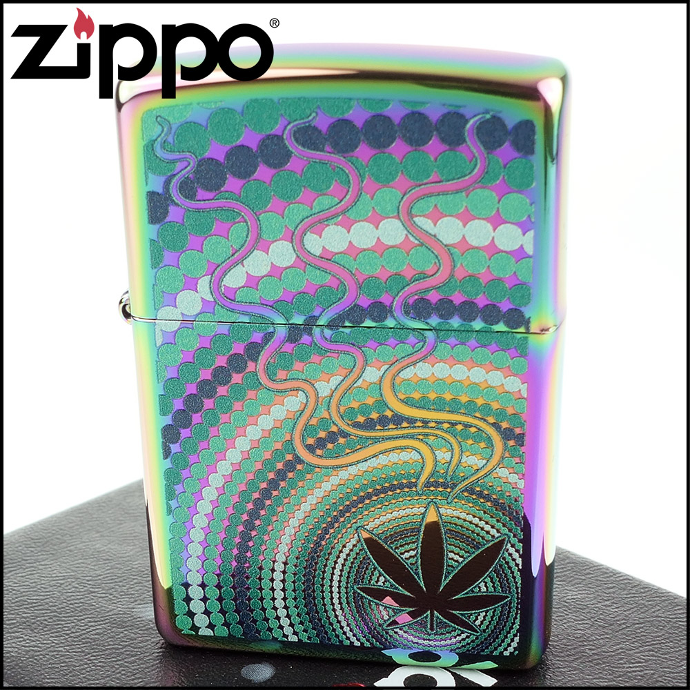 【ZIPPO】美系~Cannabis Design-大麻葉圖案打火機