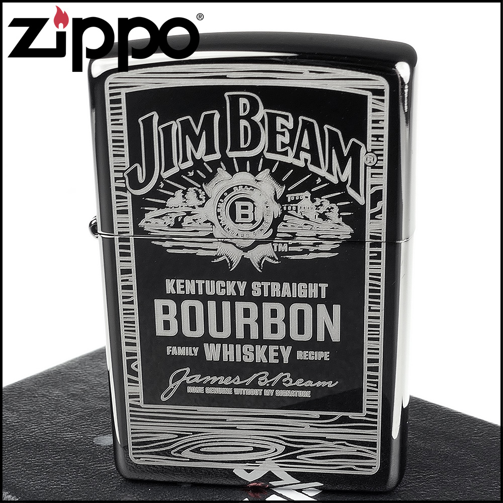 【ZIPPO】美系~JIM BEAM金賓波本威士忌圖案打火機