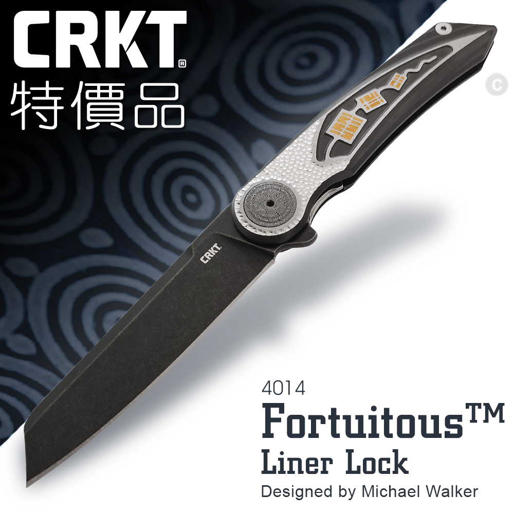 CRKT 特價品 Fortuitous™ Liner Lock 折刀(黑刃)