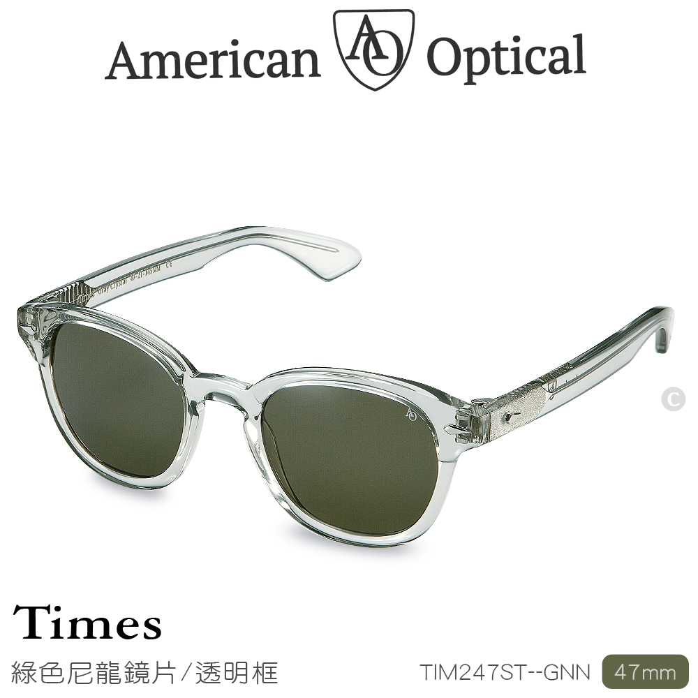 AO Eyewear Times系列太陽眼鏡(綠色尼龍鏡片/透明鏡框47mm)