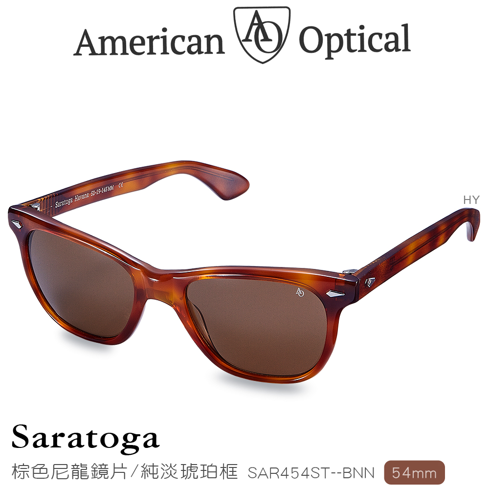AO Eyewear Saratoga系列太陽眼鏡 (棕色尼龍鏡片/淡琥珀色鏡框54mm)