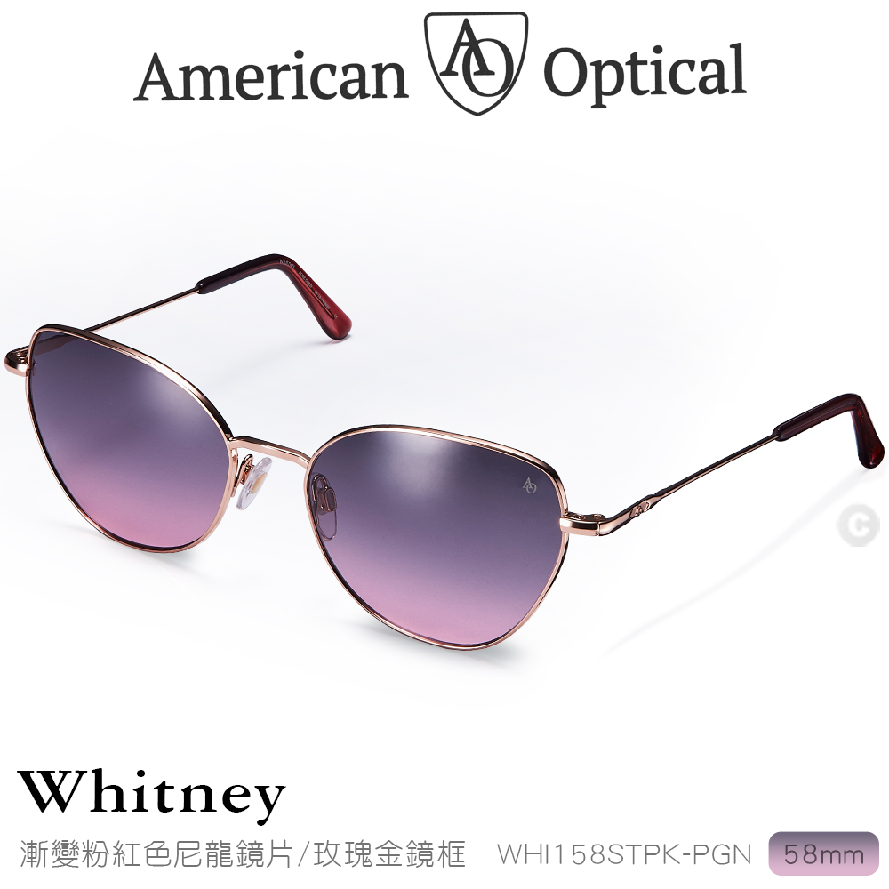 AO Eyewear Whitney系列太陽眼鏡 (漸變粉紅色尼龍鏡片/玫瑰金鏡框58mm)