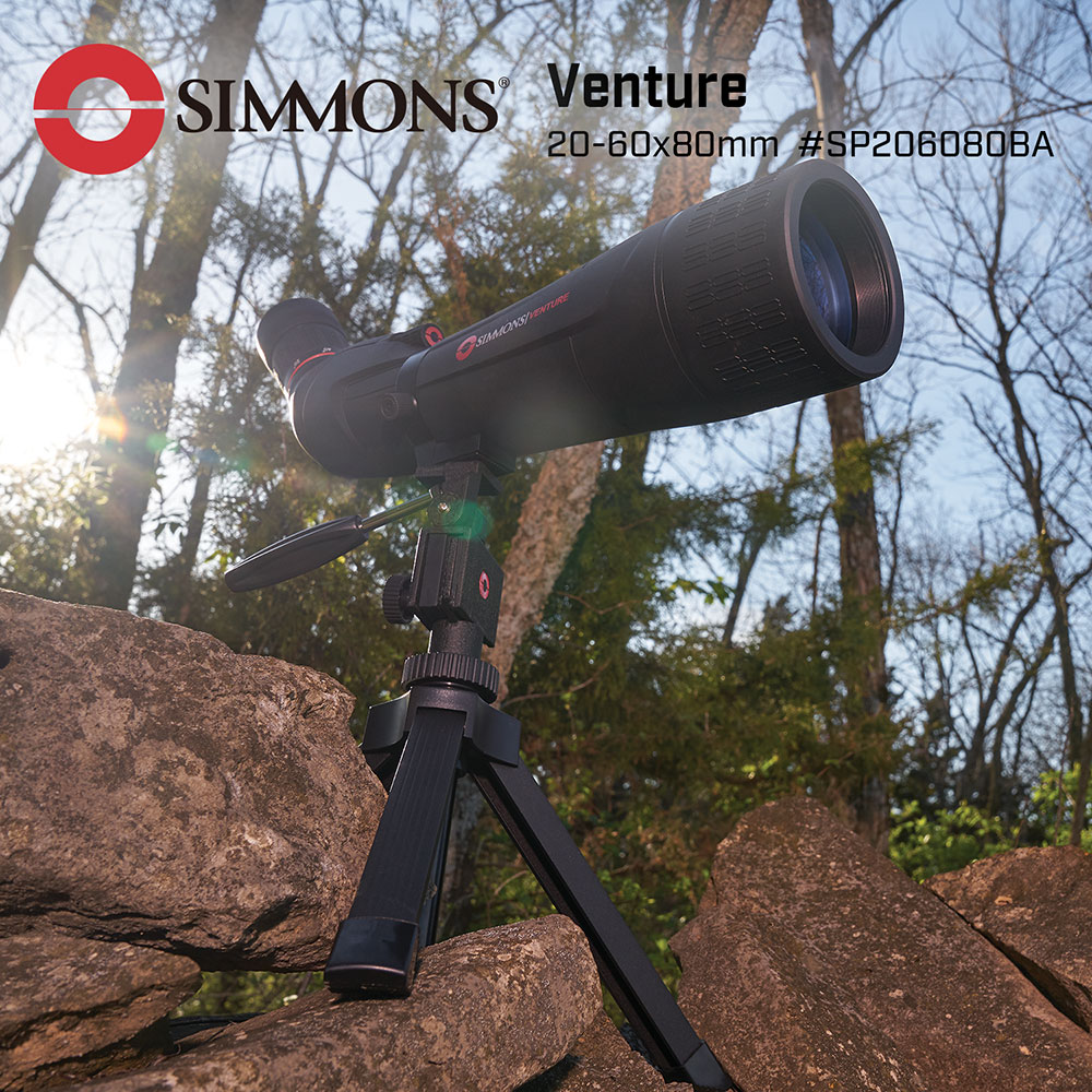 【美國 Simmons 西蒙斯】Venture 冒險系列 20-60x80mm 防水大口徑單筒望遠鏡 SP206080BA