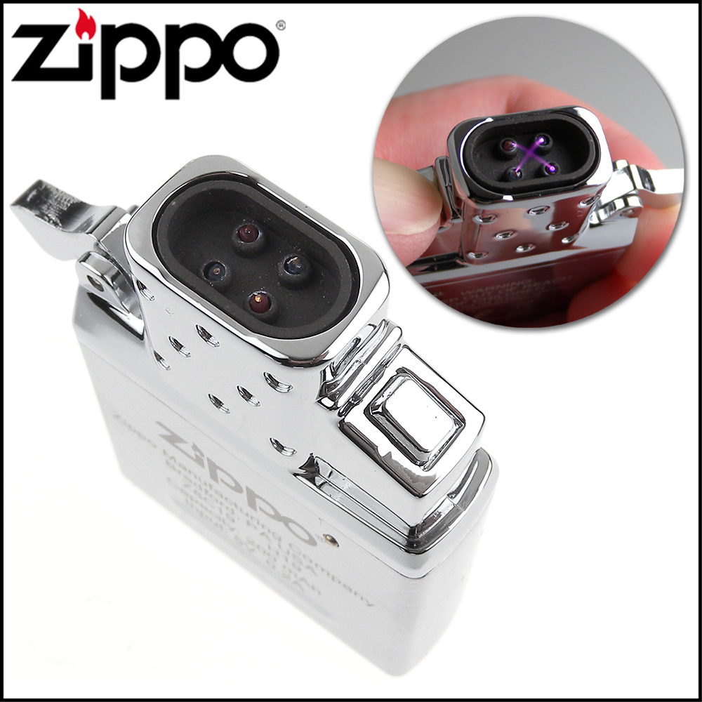 【ZIPPO】防風雙電弧機芯-雙擊按鈕點火-USB充電