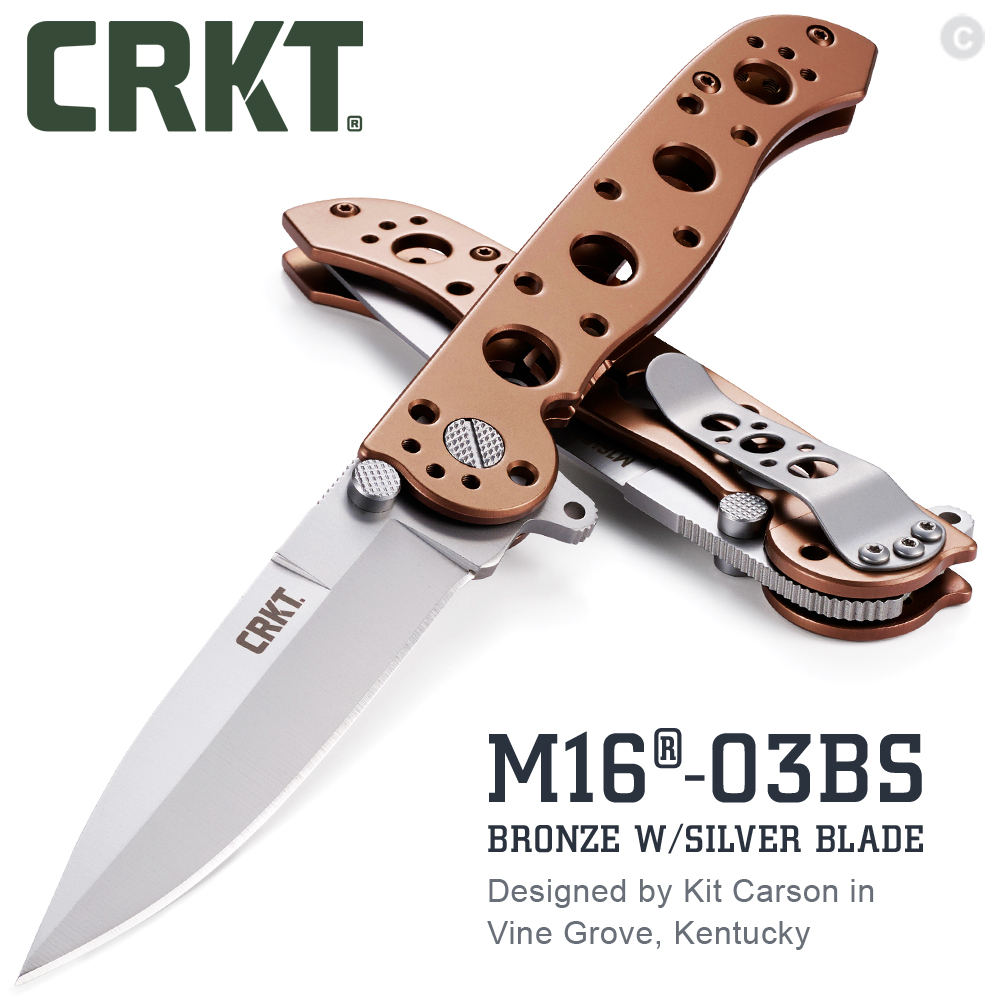 CRKT M16®-03BS BRONZE W/SILVER BLADE折刀