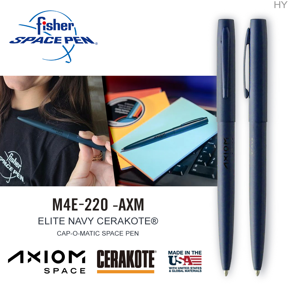 Fisher Space Pen Axiom Space 系列 ELITE NAVY CERAKOTE® 海軍藍按壓式太空筆