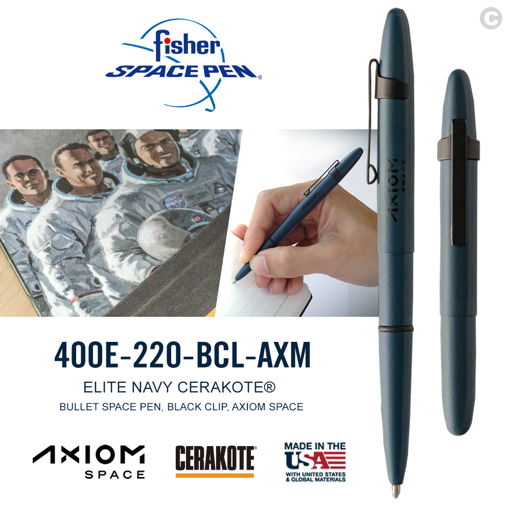 Fisher Space Pen Axiom Space 系列-子彈型太空筆/附筆夾