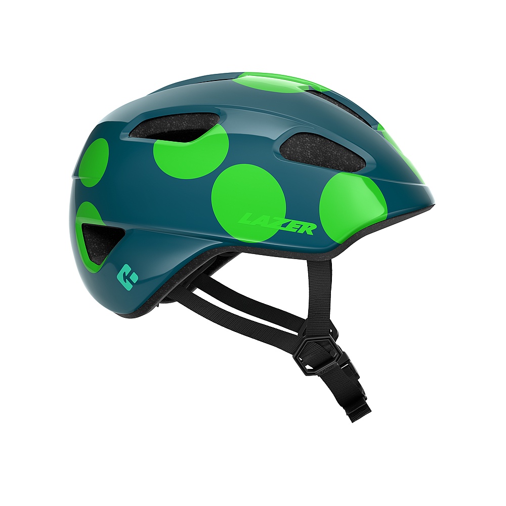 【LAZER】NUTZ KinetiCore 兒童用 自行車安全帽 綠點點