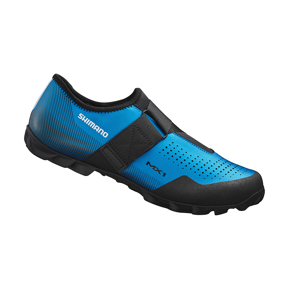 【SHIMANO】MX100 登山車鞋 加大鞋楦 標準版 藍色