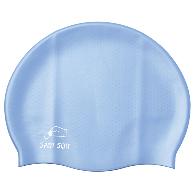 聖手牌 水藍矽膠泳帽 A35001-06