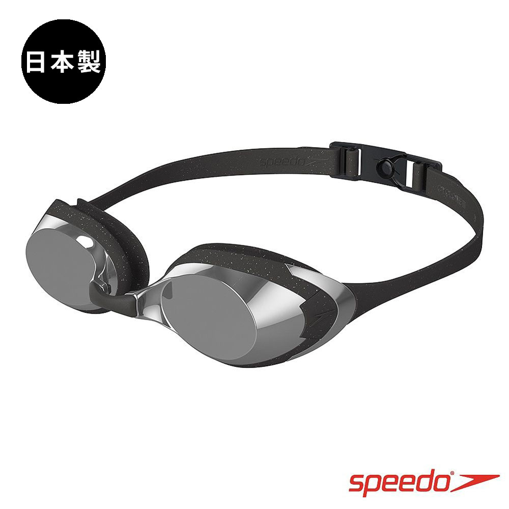 SPEEDO 成人運動泳鏡 鏡面 Cyclone 3 黑/銀
