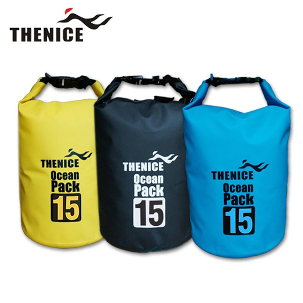 【THENICE】戶外超輕量防水袋 收納袋 乾式袋 10L 黑色