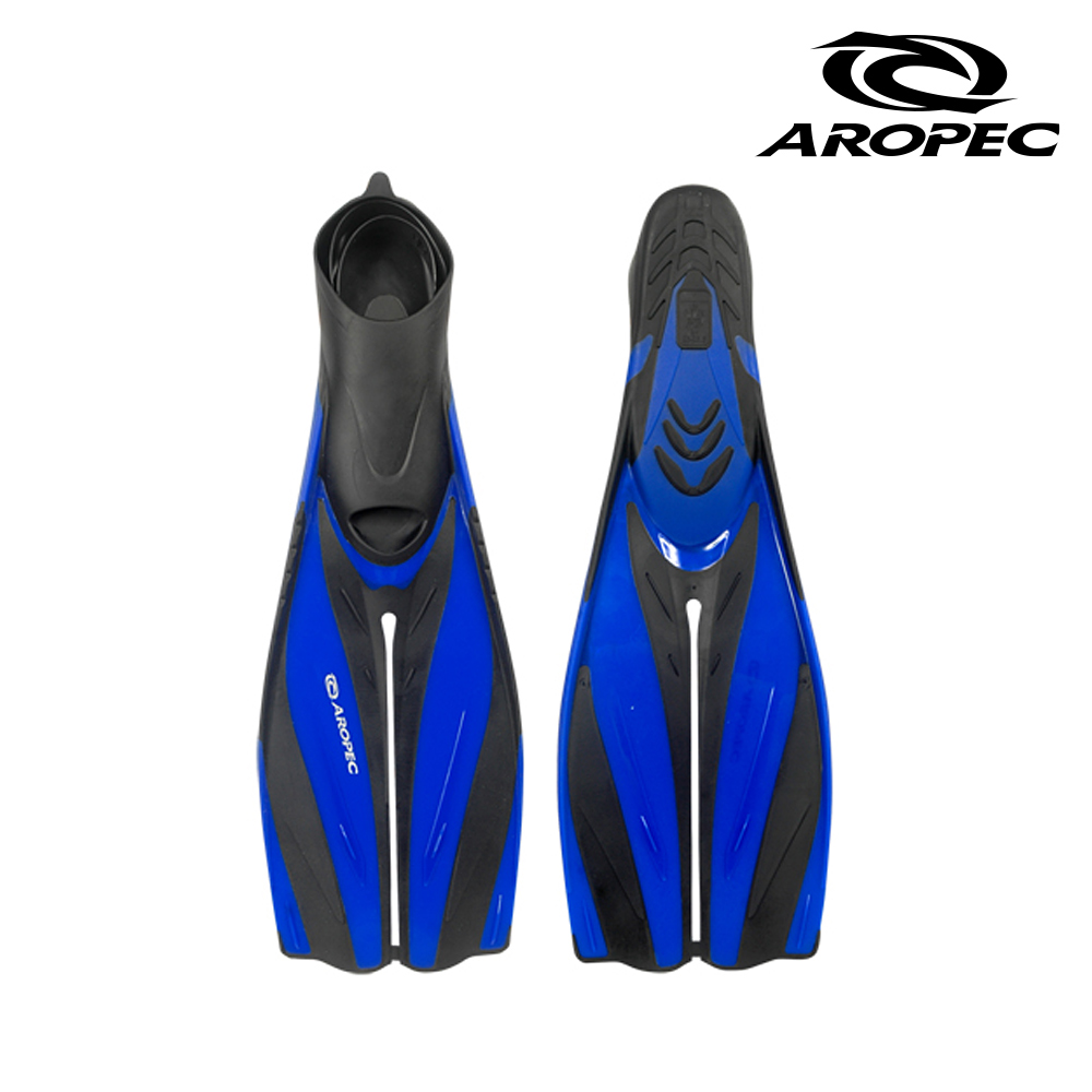AROPEC Grace 套腳式塑膠潛水蛙鞋 F-GC46 / 藍黑