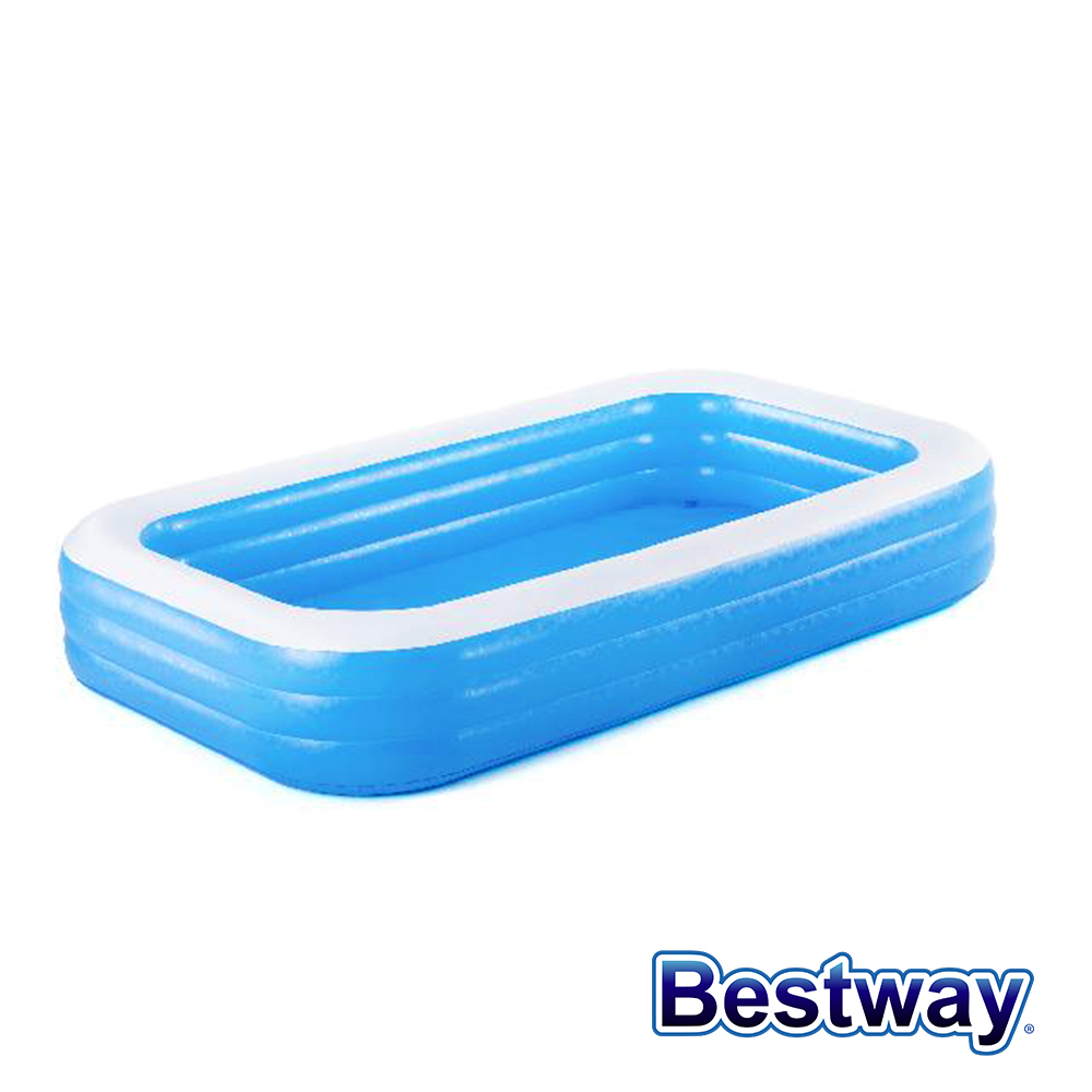 【愛而富L&R】Bestway 3.05尺藍色長方型家庭大泳池 54009