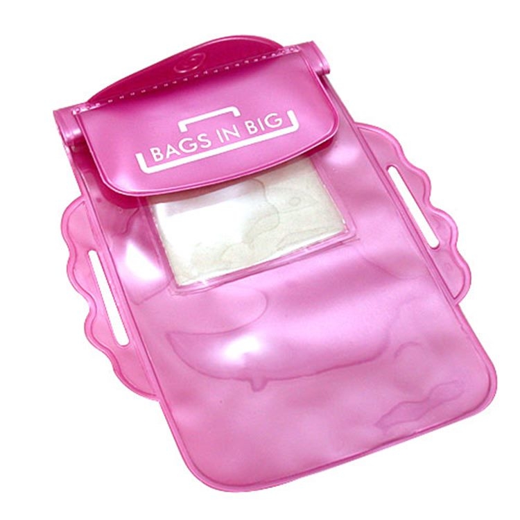 【iSFun】戲水專用＊手機透明防水袋/粉紫