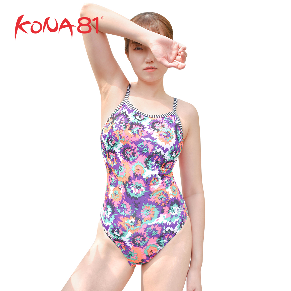 酷吶81 Dolfin 女性波西米亞造型連身泳裝 花朵圖騰