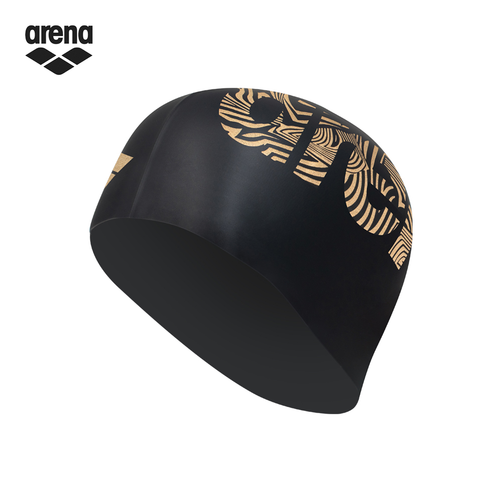 【arena】矽膠泳帽 大尺碼設計 ASS3602 黑色款