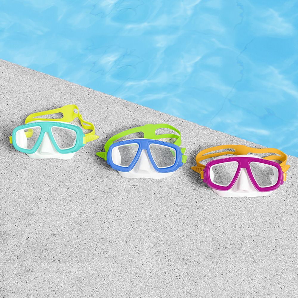 【愛而富L&R】Bestway 冠軍兒童護鼻蛙鏡3歲以上 款式隨機 泳鏡 游泳 兒童泳鏡