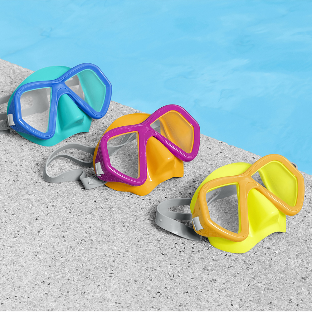 【愛而富L&R】Bestway 飛行潛水兒童護鼻蛙鏡3歲以上 款式隨機 泳鏡 游泳 兒童泳鏡
