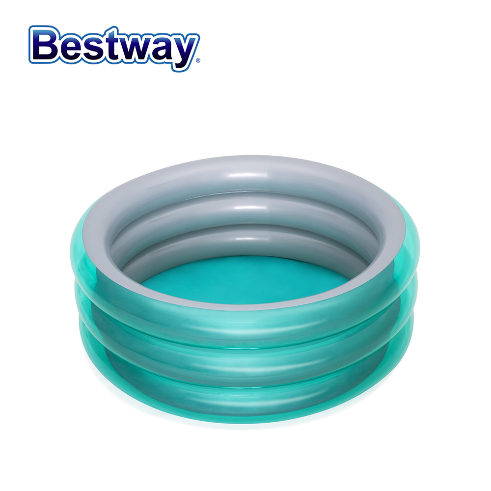 【愛而富L&R】Bestway 果凍系充氣兒童泳池 150x150x53cm