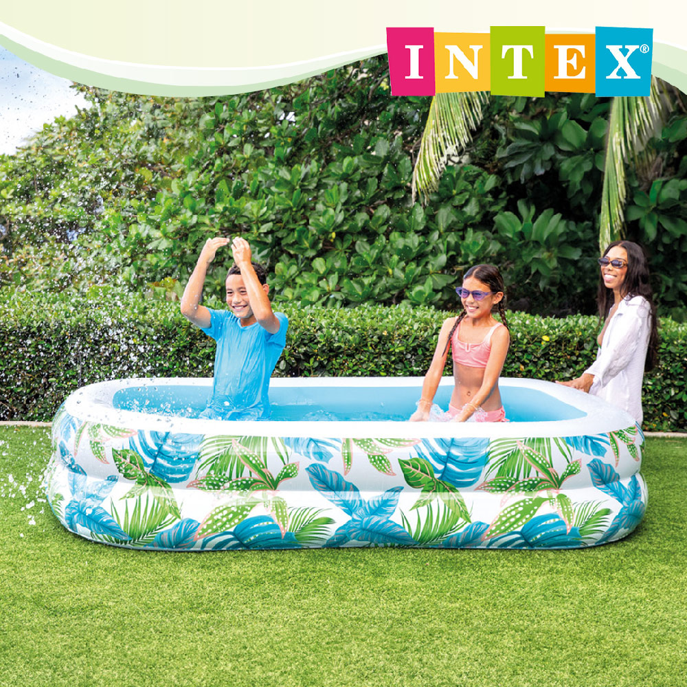 INTEX 熱帶雨林家庭戲水池(229x152x48cm)-3歲+ 15120620(57177NP)