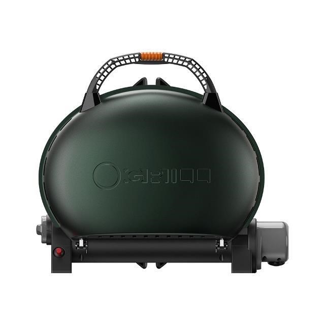 O-GRILL 500-E美式時尚可攜式瓦斯烤肉爐-便攜包套-大地綠