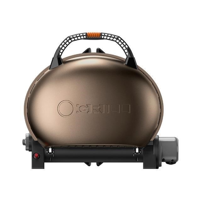 O-GRILL 500-E美式時尚可攜式瓦斯烤肉爐-便攜包套-香檳金