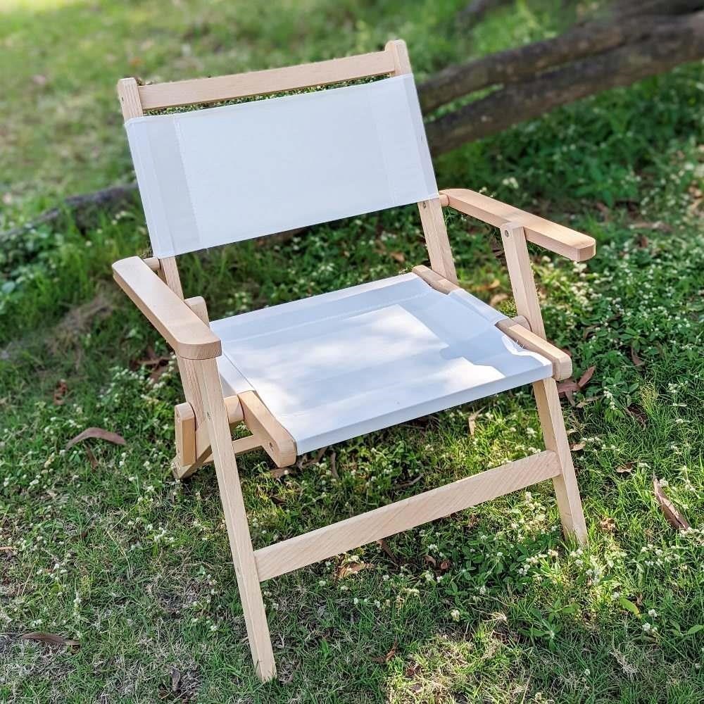 【May Shop】露營高質感 櫸木折疊靠椅