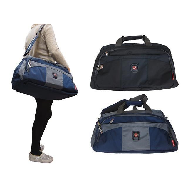 SPYWALK 旅行袋中容量二主袋+外袋共七層防水尼龍布壓扁提肩斜側背長背帶