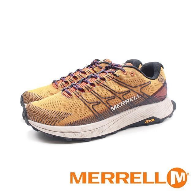 MERRELL(男)MOAB FLIGHT戶外健身輕量慢跑越野鞋 男鞋-橙黃