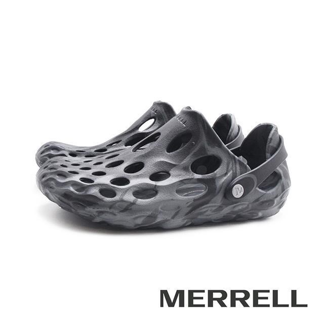 MERRELL(男)Hydro Moc風格潮流水陸兩棲溯溪洞洞鞋 男鞋-黑色
