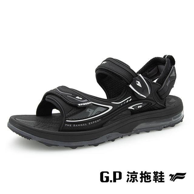 G.P(男)超緩震氣墊涼鞋 男鞋-黑色