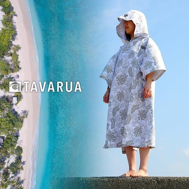 TAVARUA 日本衝浪品牌 速乾 毛巾衣 浴巾衣 沙灘巾 天使白